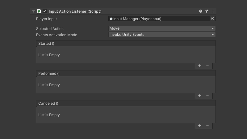 Input Action Listeners